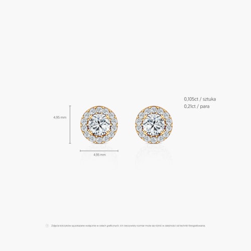 Kolczyki This is Love: złote, diamenty laboratoryjne